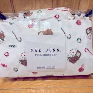 NEW Rae Dunn Gingerbread Candy Christmas Sheets - Full size